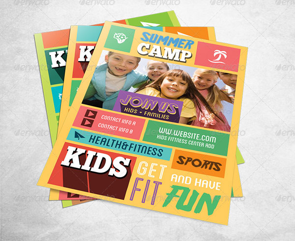 Kids Fitness Camp Flyer Template
