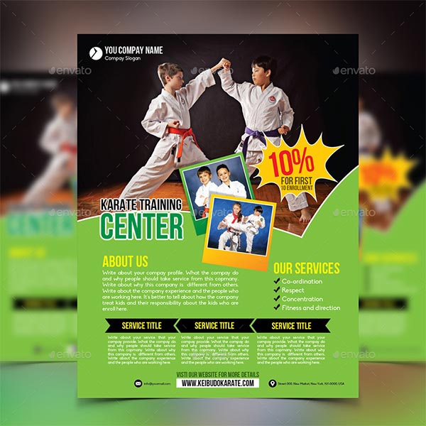 Kids Karate Training Flyer