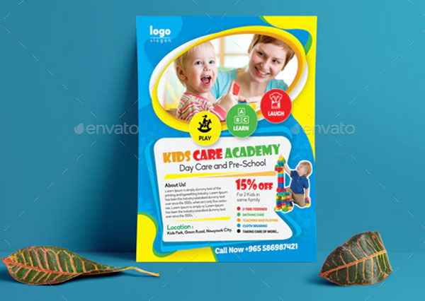 Kids Nursery Care Flyer Template