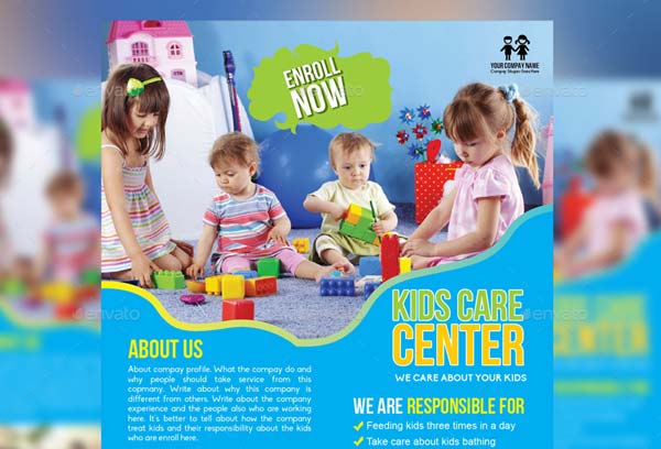 Kids Nursery Care Flyer