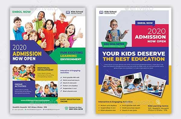 Kids School Admission Flyer Template