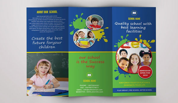 Kids School Camp Trifold Brochure