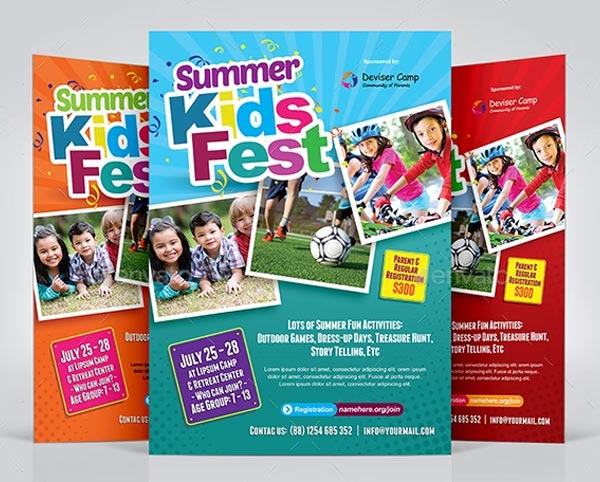 Kids Summer Activity Flyer Template