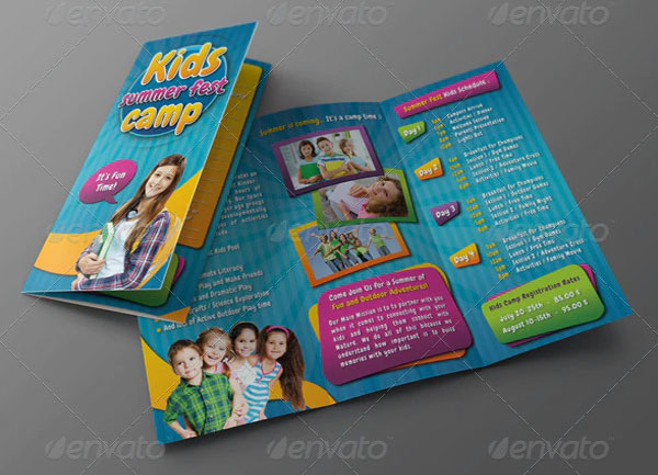 Kids Summer Camp 3-Fold Brochure