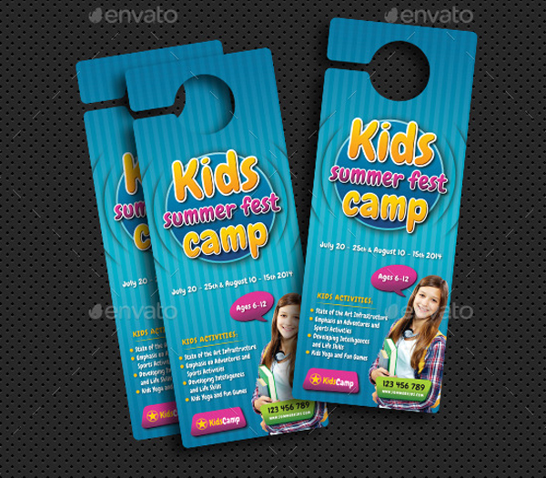 Kids Summer Camp Door Hanger