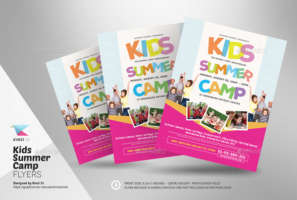 Kids Summer Camp Event Flyer Template