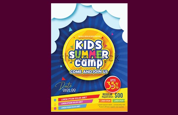 Kids Summer Camp Fest Flyer Design