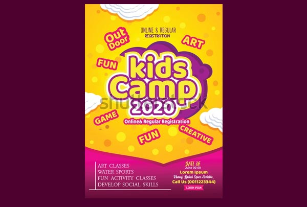 Kids Summer Camp Fest activities Flyer