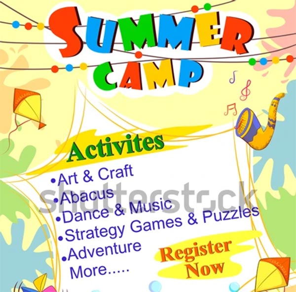Kids Summer Camp Vector Design