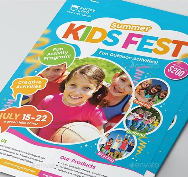 Kids Summer Fest Flyer Template