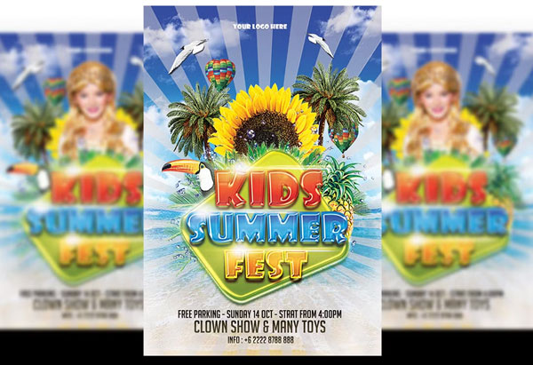 Kids Summer Fest Flyer Template
