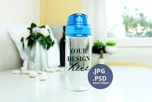 Kids Water Plastic Bottle Mockups