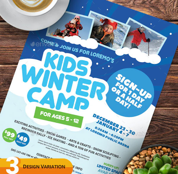 Kids Winter Camp Flyer Templates