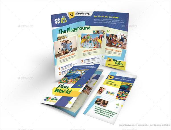 Kids’ Playground Trifold Brochure