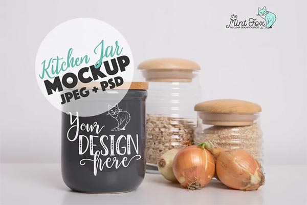 Kitchen Jar Mockup