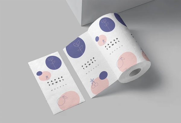 Kitchen Tissue Paper Roll Mockups