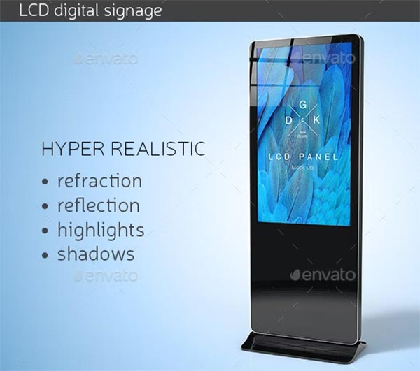 LCD Digital Signage Mockup