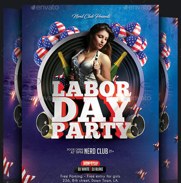 Labor Day Event Party Flyer Template
