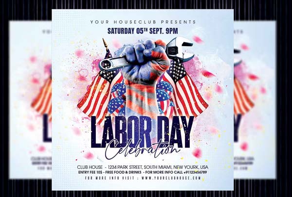 Labor Day Event Party Flyer Template