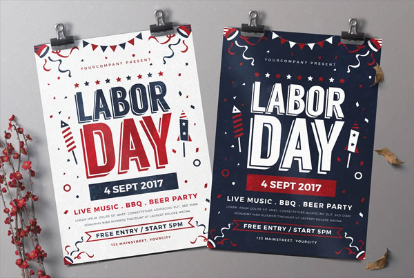 Labor Day Party Celebration Flyer