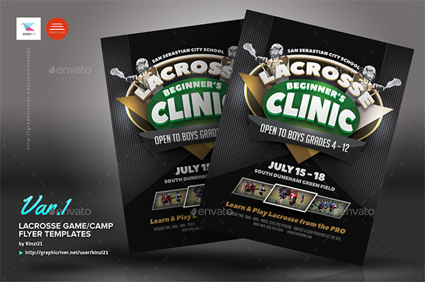 Lacrosse Game or Camp Flyer Templates