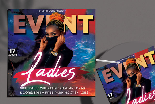 Ladies Event Flyer Free PSD Template