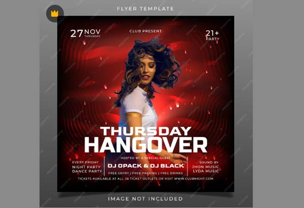 Ladies Event Night Party Flyer Free PSD