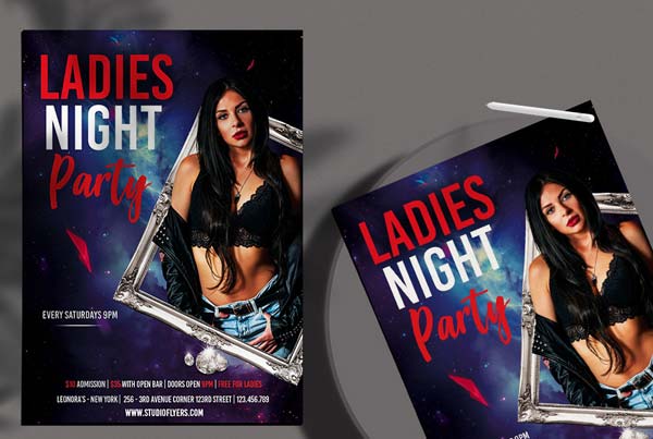 Ladies Event Party Club Free PSD Flyer Template
