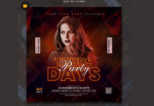 Ladies Event Party Club Free PSD Flyer Template