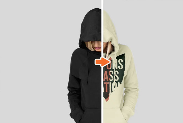 Ladies Ghosted Hoodie Mockup