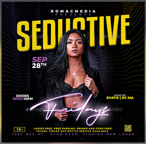 Ladies Late Night Flyer Template