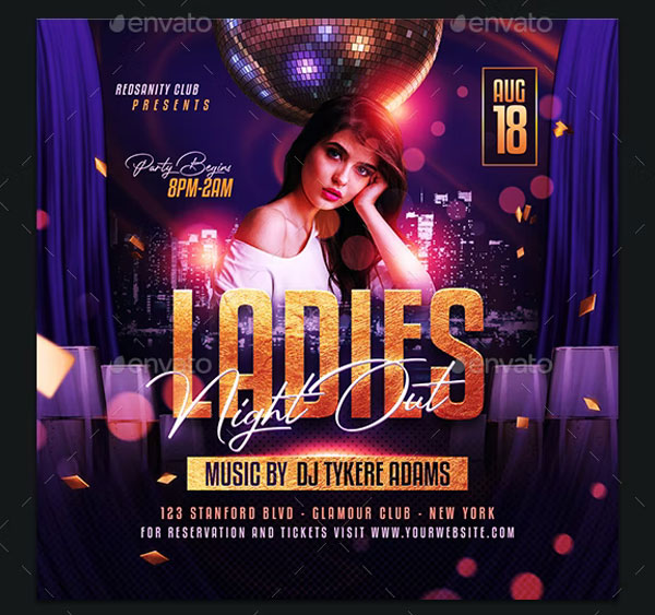 Ladies Night Out Instagram Banner Templates