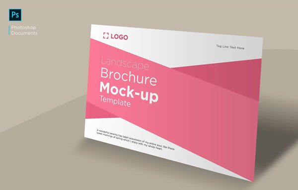 Landscape Brochure Mockup Free Download