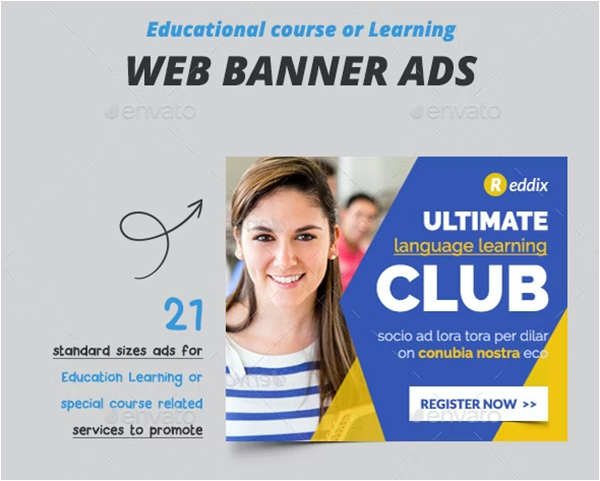 Language Learning Banner Ads