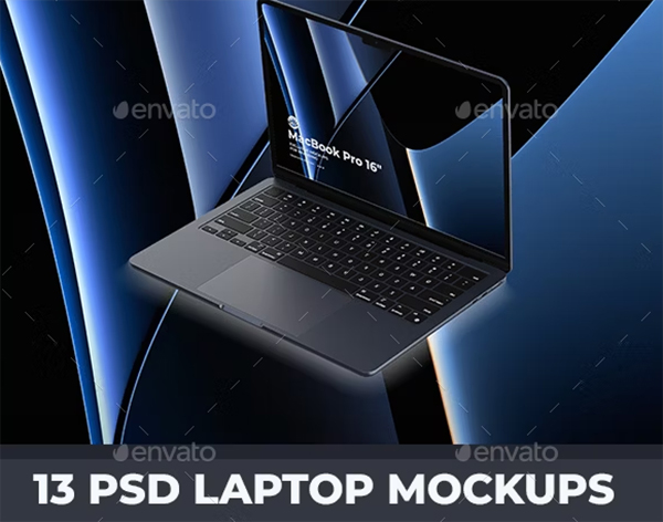 Laptop Mockup PSD Template