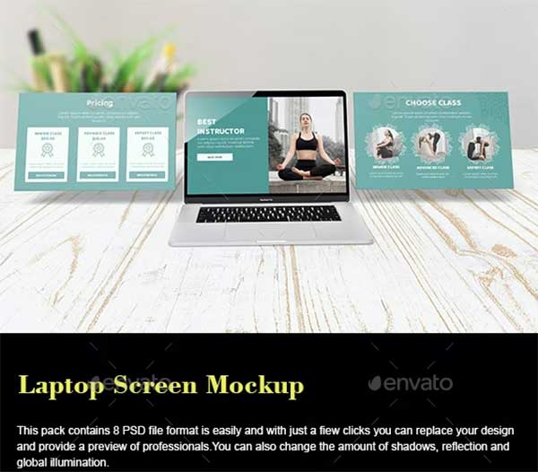 Laptop Screen Mockup Template