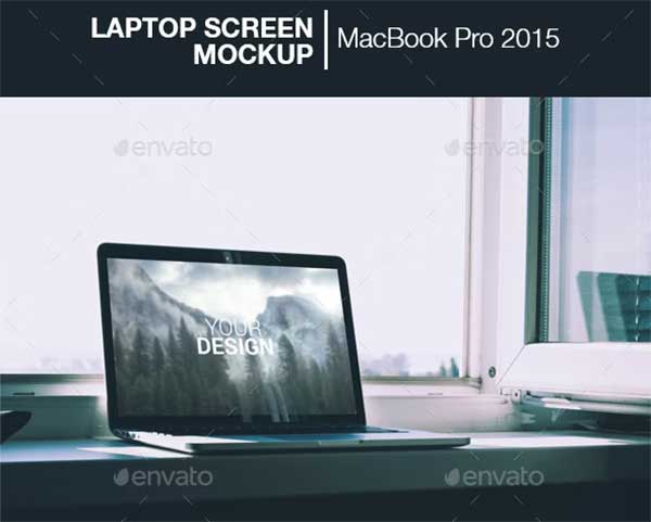 Laptop Screen Mockup and MacBook