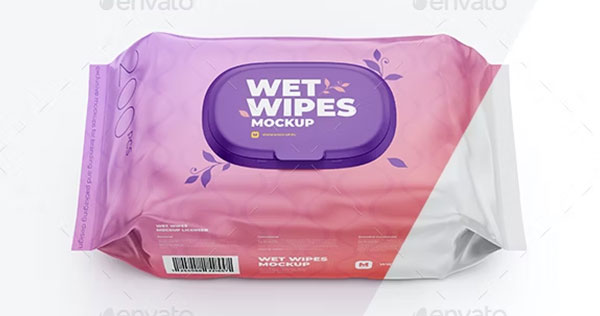 Large Photoshop Wet Wipes Mockup