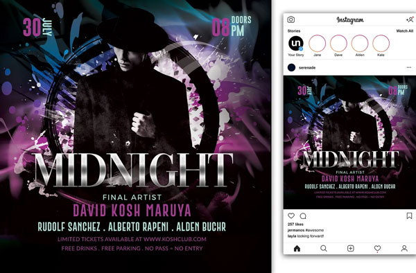 Late Midnight Flyer Template