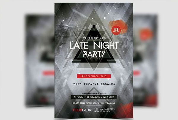 Late Night PSD Flyer Template