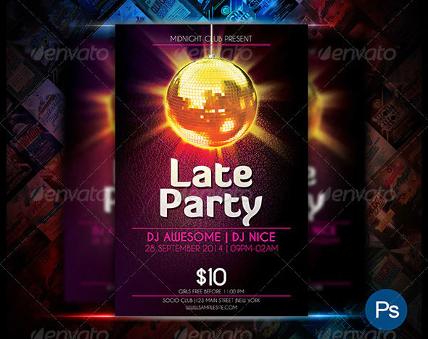 Late Night Party Flyer Template