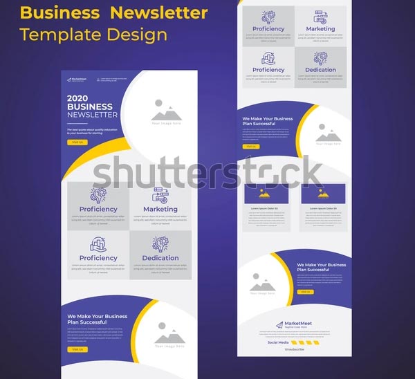 Latest Business Conference Email Newsletter Vector Template