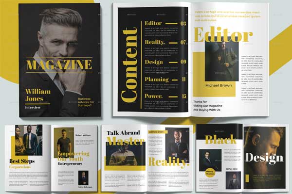 Latest Men Fashion Magazine Design Template