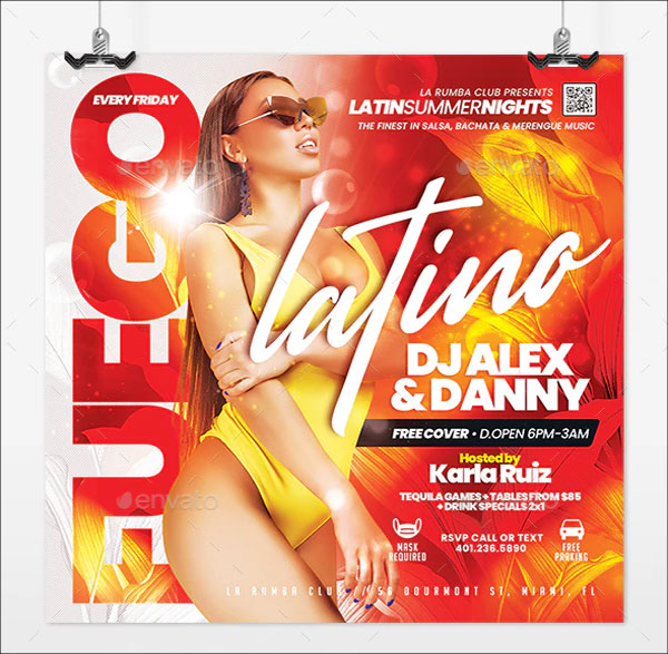 Latin Nights Nightclub Event Flyer