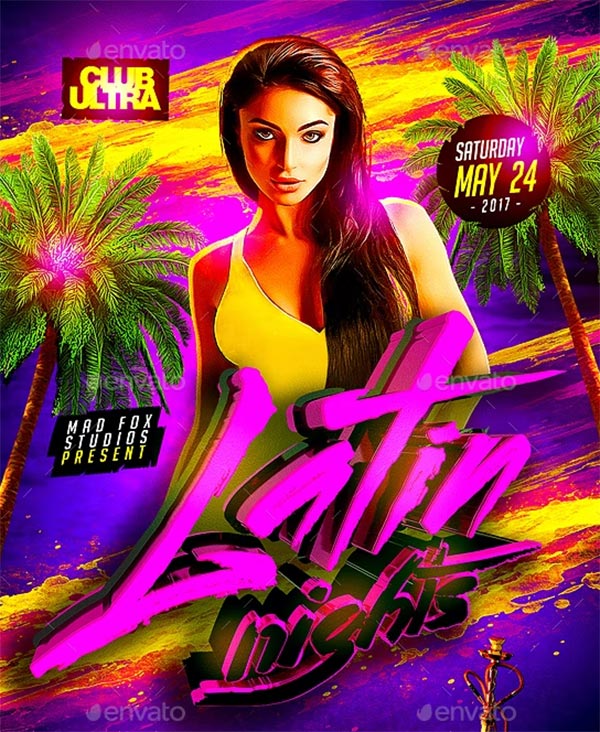 Latin Nights Party Photoshop Flyer