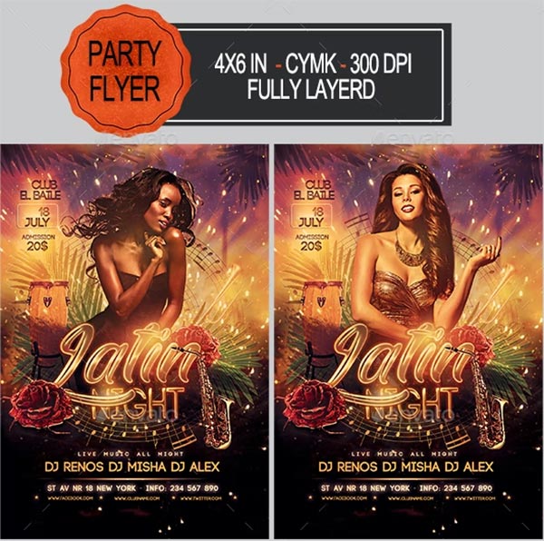Latin Party Flyer Design