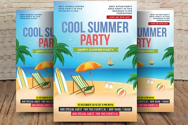 Latin Summer Party Flyer Design