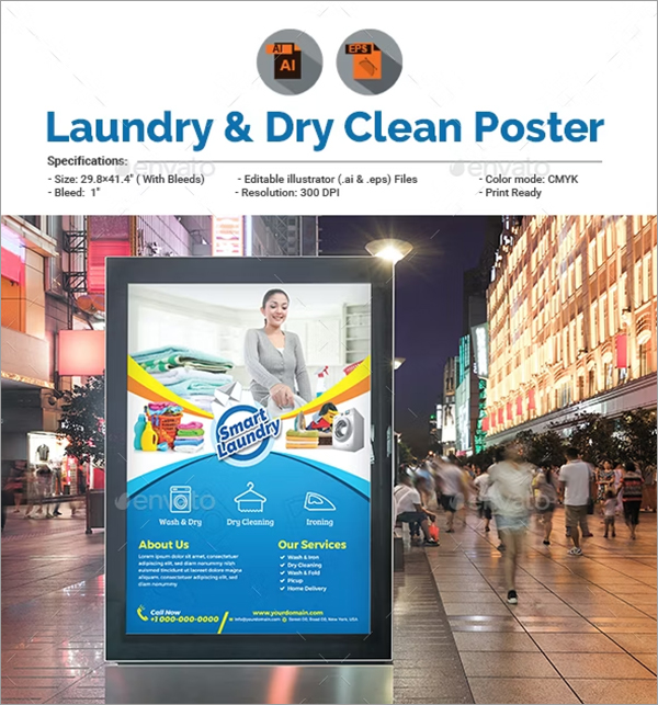 Laundry & Dry Cleaning Services Poster