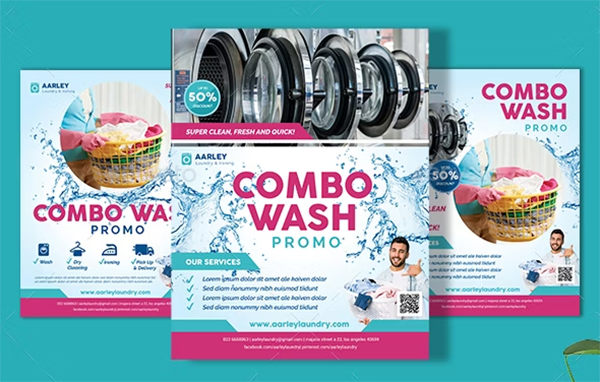 Laundry Flyer Design Template