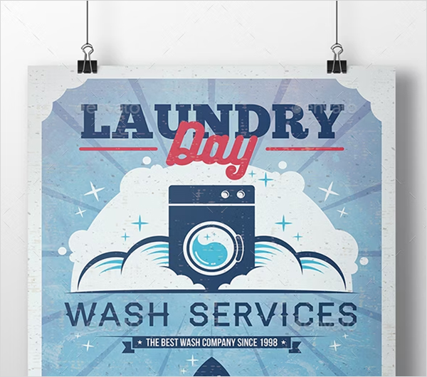 Laundry Flyer PSD Template
